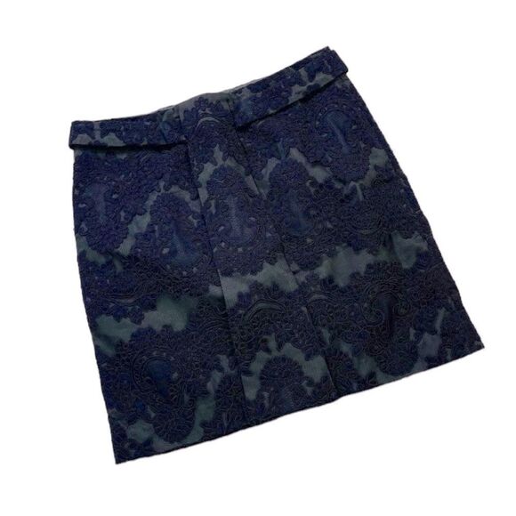 Robert Rodriguez Green Lace Mini Skirt - Picture 1 of 8